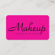Makeup Artist Hot Pink Business Cards