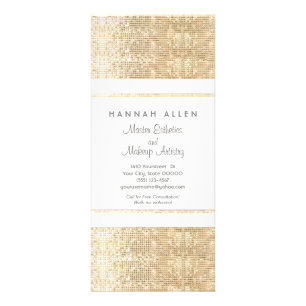 Makeup Artist Imitate Gold Sequins Rack Card Werbekarte