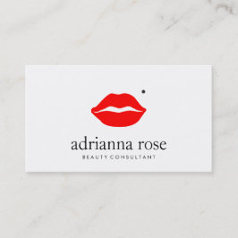 Makeup Artist Küssen Lippen mit Schönheitszeichen Visitenkarte