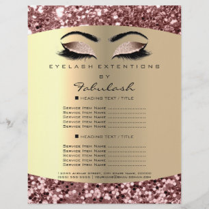 Makeup Artist Lash Extension Rose Gold Flyer Preis