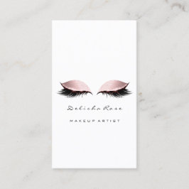 Makeup Artist Lash Glitzer Pastell Pink Eye Visitenkarte