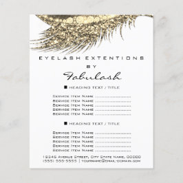 Makeup Artist Lash Gold Weißer Flyer 1 Seitenpreis