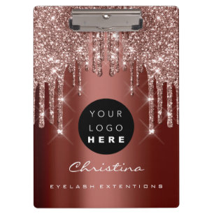 Makeup Artist Lash Spark Event Planner Rose Logo Klemmbrett