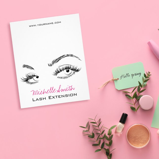 Makeup Artist Lashes braun Schwarz und Weiß einfac Flyer (Von Creator hochgeladen)