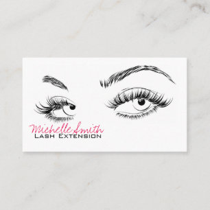 Makeup Artist Lashes Brows White Appointment Card Terminkarte