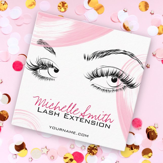 Makeup Artist Lashes Brows White Appointment Card Terminkarte (Von Creator hochgeladen)