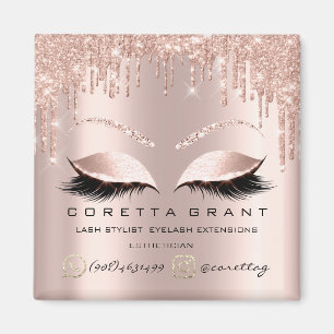 Makeup Artist Lashes Extension Rose Tropfen Magnet