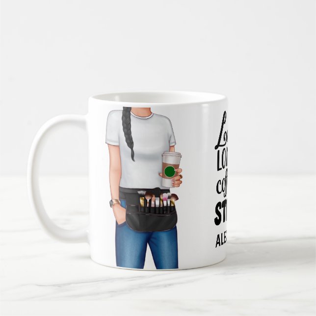 Makeup Artist Lashes Long Personalized Quote Kaffeetasse (Links)
