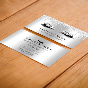 Makeup Artist Lashes Platinum Glitzer +Silver Trop Visitenkarte