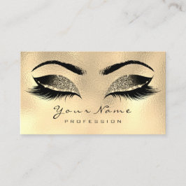 Makeup Artist Lashes Sepia Gold Terminierungskarte Terminkarte
