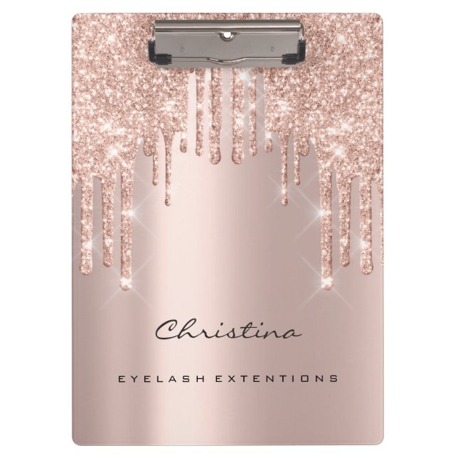 Makeup Artist Lashes Spark Eventplaner Rose Lux Klemmbrett (Vorderseite)