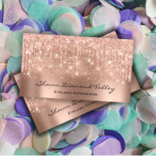 Makeup Artist Lashes Tropfen Rose Blush Powder Visitenkarte