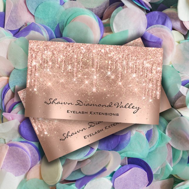 Makeup Artist Lashes Tropfen Rose Blush Powder Visitenkarte (Von Creator hochgeladen)