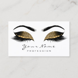 Makeup Artist Lashes White Gold Appointing Card Terminkarte