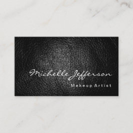 Makeup Artist Leather Background Minimalistisch mo Visitenkarte