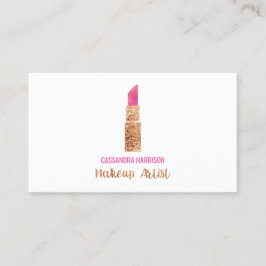Makeup Artist Lipstick Wasserfarbenfolge Elegant Visitenkarte