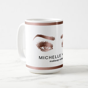 Makeup Artist Long Lashes Rose Kaffeetasse