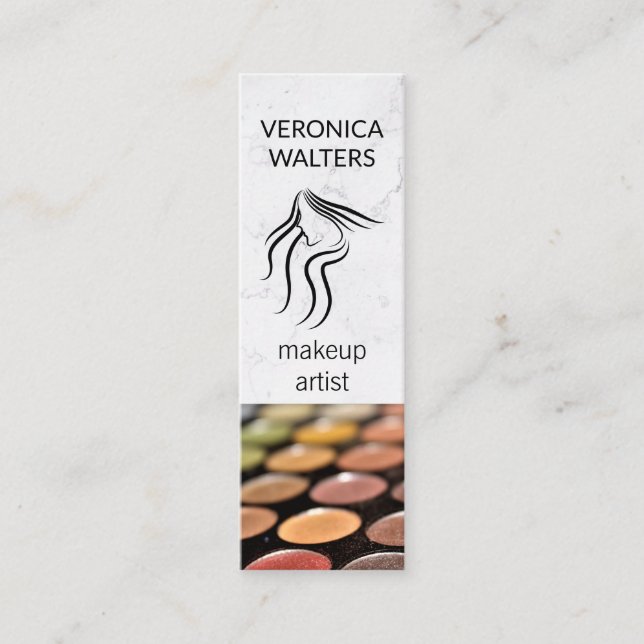 Makeup Artist | Makeup Palette | Beautician Mini Visitenkarte (Vorderseite)
