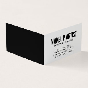 Makeup Artist Minimalistisch / (schwarz / weiß) Visitenkarten