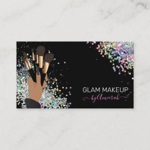 Makeup Artist, MUA, Beauty Salon Holographic Visitenkarte