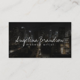 Makeup Artist Night City Foto Fashion Card Visitenkarte