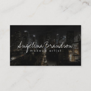 Makeup Artist Night City Foto Fashion Card Visitenkarte