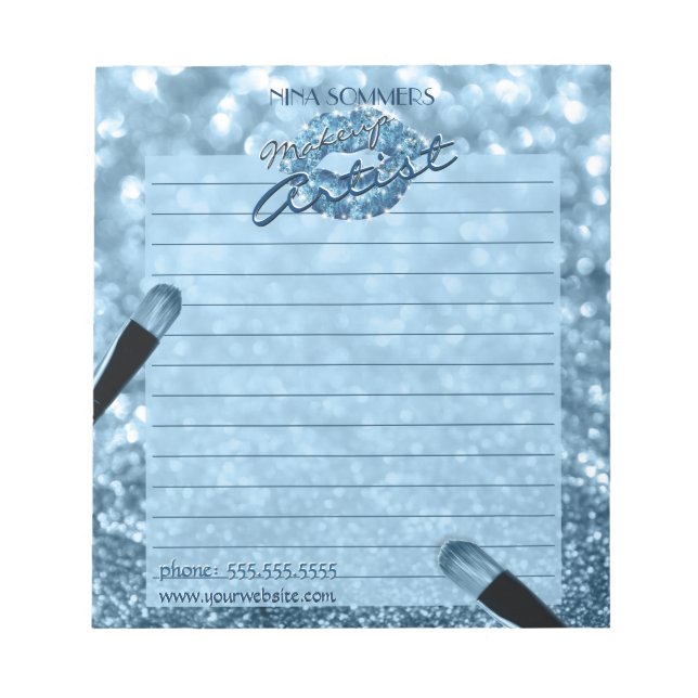 Makeup Artist Notepad Notizblock (Vorderseite)
