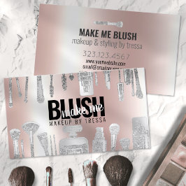 Makeup Artist Platinum Glitzer + Metallic Pink Visitenkarte