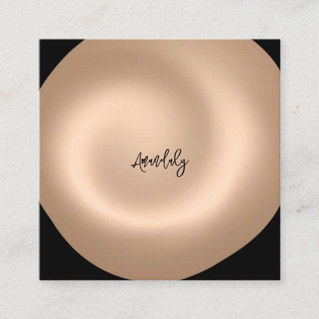 Makeup Artist QR-Logo-Blende Schwarz-weiß Quadratische Visitenkarte (Vorderseite)