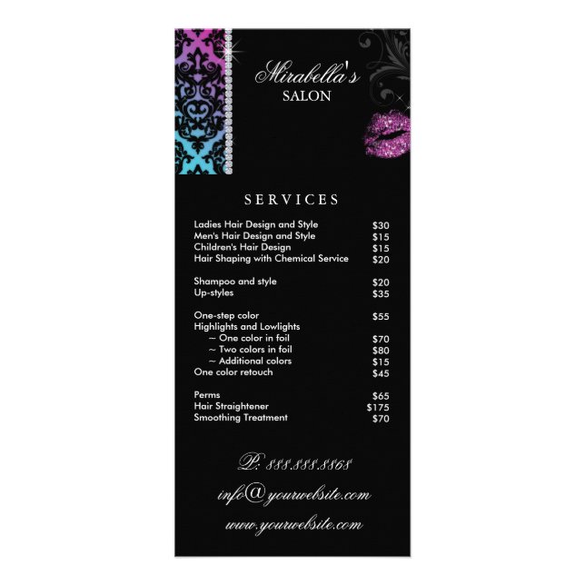 Makeup Artist Rack Card Kosmetologie hell Werbekarte (Vorne)