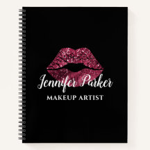 MAKEUP ARTIST Red Logo Kiss Name