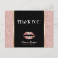 Makeup Artist Rose Gold Glitzer Lips Vielen Dank