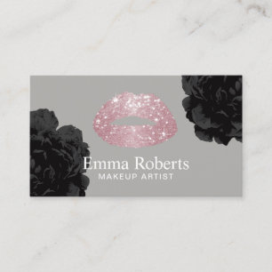 Makeup Artist Rose Gold Glitzer Livio Vacchini Geb Visitenkarte