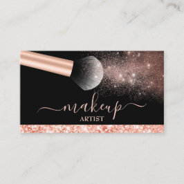 Makeup Artist Rose Gold Glitzer Salon Visitenkarte