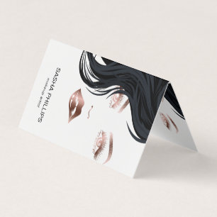 Makeup Artist Rose Gold Lips Blicke auf die Stadt Visitenkarten