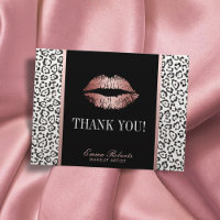 Makeup Artist Rose Gold Lips Leopard Danke