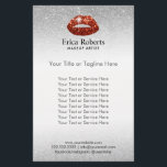 Makeup Artist Rote Lippen Silberner Glitzer Schönh Flyer<br><div class="desc">Makeup Artist Red Lips Silver Glitzer Beauty Salon Flyer.</div>