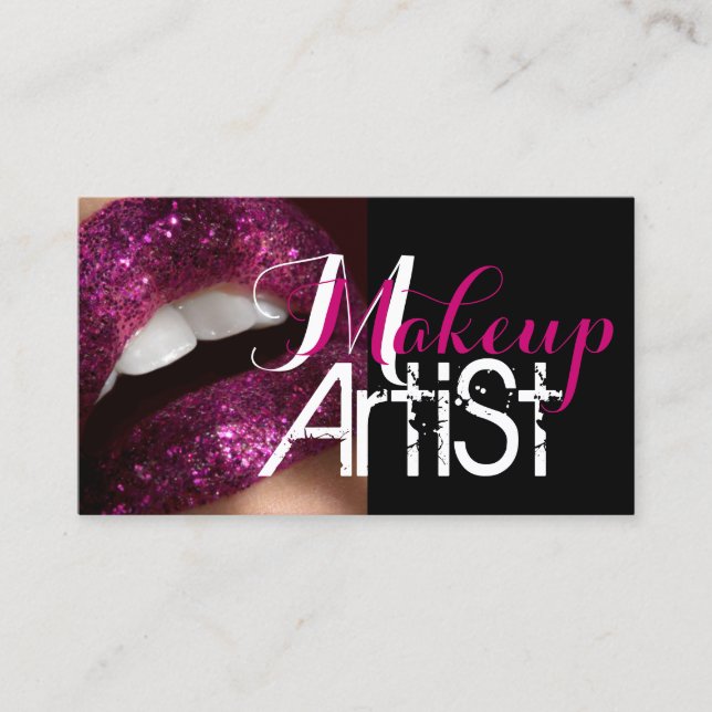Makeup Artist Salon Business Card Visitenkarte (Vorderseite)