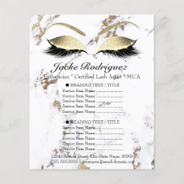 Makeup Artist Salon Marble Augen Weißer Preis Flye Flyer