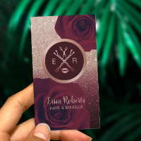 Makeup Artist Salon Moderne Rose Blumen Gold Ombre