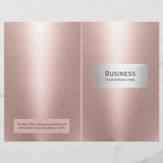 Makeup Artist Salon Wellness-Center Rose Gold Bi-F Flyer (Vorne)