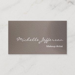 Makeup Artist Script Beige Business Card Visitenkarte