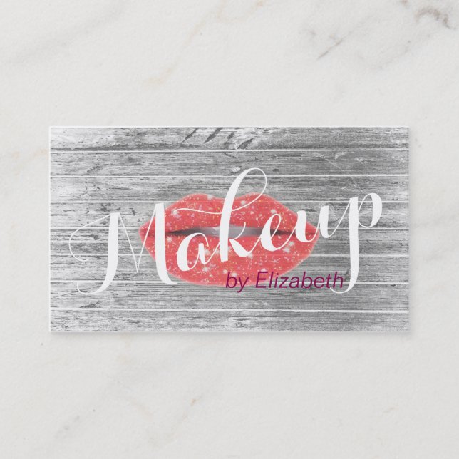 Makeup Artist Sparkle Rote Lifte Terminkarte (Vorderseite)