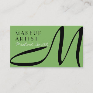 Makeup Artist Stilvolle Monogram Modern Dollar Bil Visitenkarte