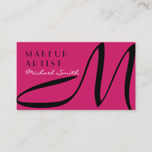 Makeup Artist Stilvolle Monogram Moderne Dogwood-R Visitenkarte