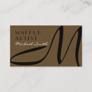 Makeup Artist Stilvolle Monogram Moderne Donkey Br Visitenkarte
