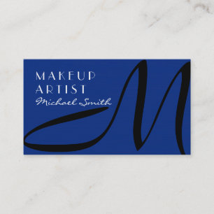Makeup Artist Stilvolle Monogram Modernes Dunkles  Visitenkarte