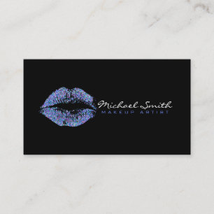 Makeup Artist Stilvolle Multicolor Glitzer Lips #1 Visitenkarte