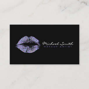 Makeup Artist Stilvolle Multicolor Glitzer Lips #5 Visitenkarte