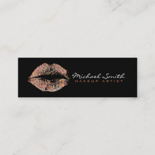Makeup Artist Stilvolle Multicolor Glitzer Lips #8 Mini Visitenkarte